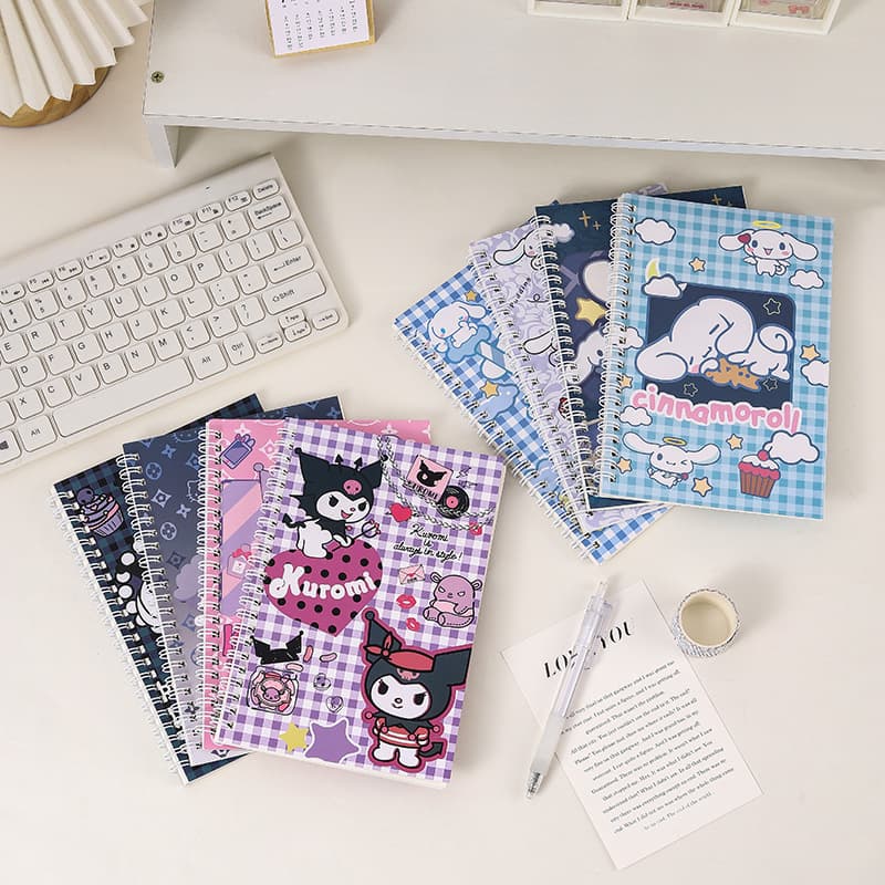 Cartoon Anime High-Quality A5 Spiral Notebook Lined Notebook Student Notebook Office Stationery Notepad Wholesale