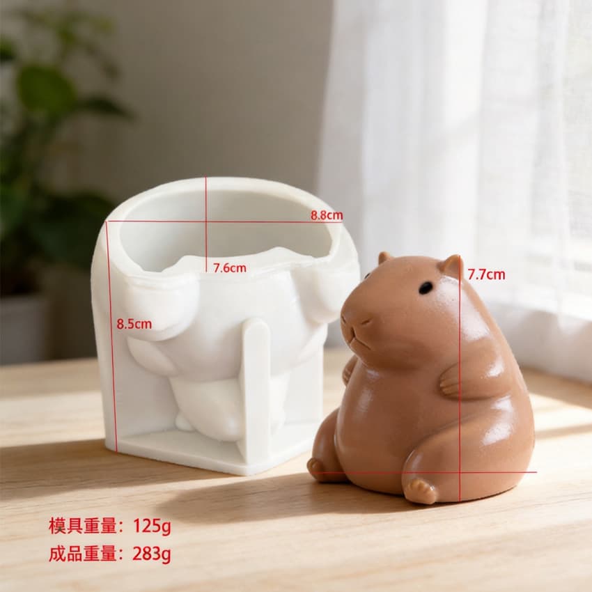 Capybara Animal Baking Cake Panna Cotta Mold Scented Candle Mold Plaster Cement Mold Decoration Silicone Mold
