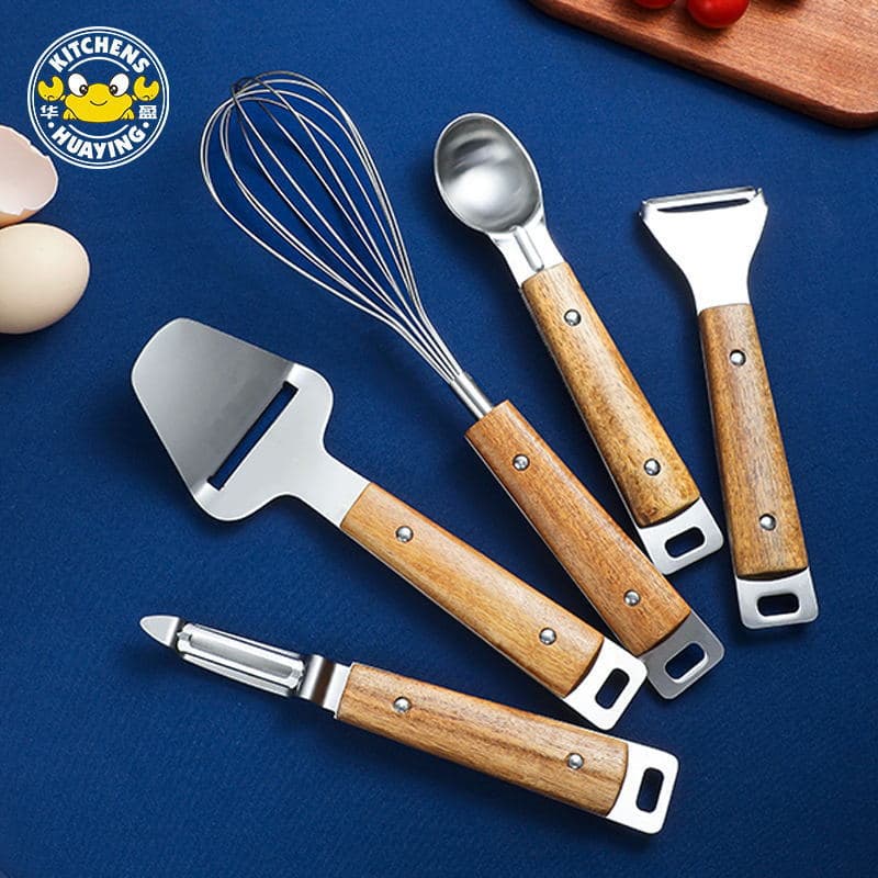 Morgan Kitchen Tool Set Stainless Steel Peeler Cheese Spreader Can Opener Fruit Scoop Egg Beater Combination
