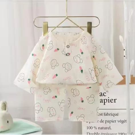 Children's Homewear Pajama Set 2025 Spring/Summer Fall Style Thin Cotton Cartoon Two-Piece for Boys and Girls