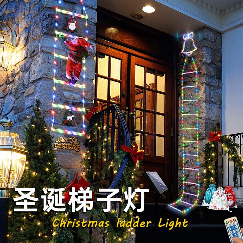 Christmas Led Staircase Light String Outdoor Waterproof Courtyard Garden Christmas Tree Festival Decoration Light