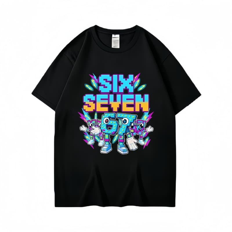 2026 Cross-Border Europe and America Children's Nonsense Fun New 67% Cotton T-Shirt Summer Boys Fashion Trendy Kids Cotton T