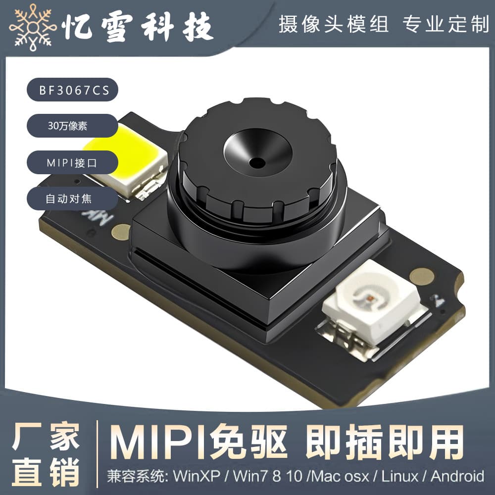 Factory Wholesale BF3067CS 300,000 Pixels HD Camera Module, Global Shutter 180fps for QR Code Recognition
