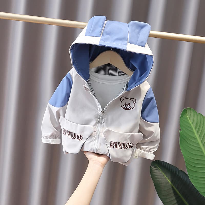 Yihao Children's Kids' Jacket Spring New Boys' Jacket Boys' Spring Long Sleeve Korean Style Cardigan for Baby Clothes