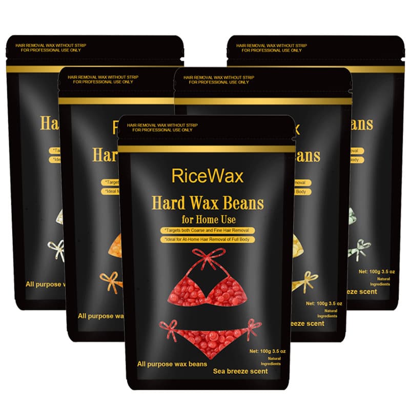 Hair removal wax beans, 100g bag, no paper wrapping, hard wax, cross-border exclusive, gentle and long-lasting hair removal, non-irritating.