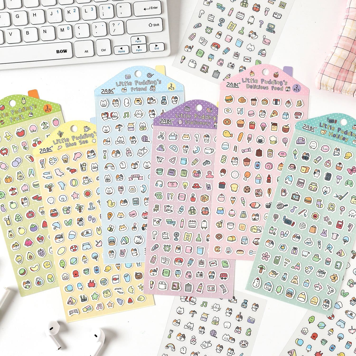 Little Pudding Daily Toys Children's Cartoon Stickers Nail Stickers Cute Nail Art Stickers Safe and Non-Toxic Princess Toy Stickers