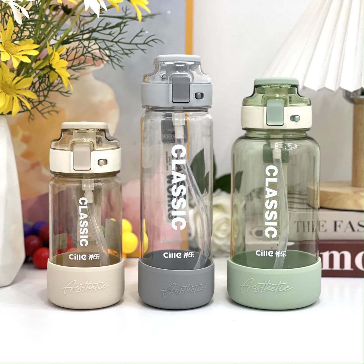 Xile New Graduated Plastic Cup Space Cup High Appearance Portable Straw Water Cup Outdoor Sports Water Cup Wholesale
