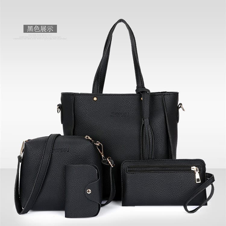 2025 Tassel Four-piece Mother-Daughter Bag Women's Bag Shoulder Bag Crossbody Bag Handbag Women's Summer Large Capacity