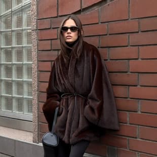 Cross-Border Russian Women's Brown Imitation Mink Fur Coat, Winter Mid-Length Faux Fur Jacket, Thick