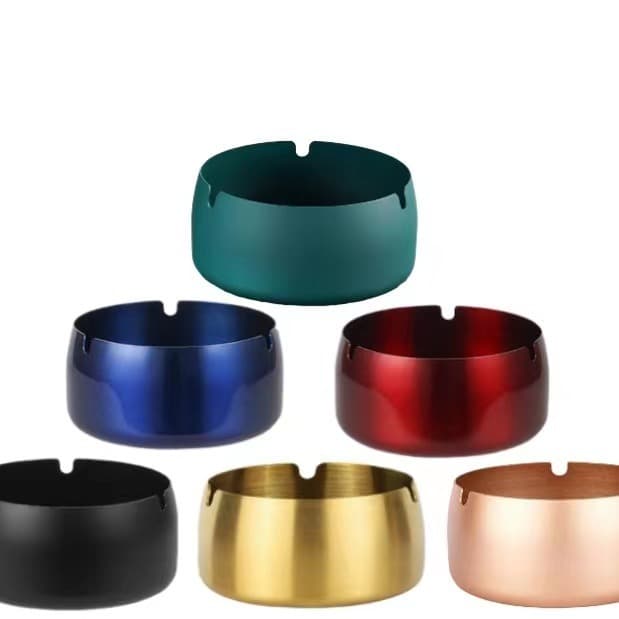 Custom Logo Stainless Steel Ashtray Wholesale - For home, commercial use, bars, internet cafes, billiards halls, and as gifts.