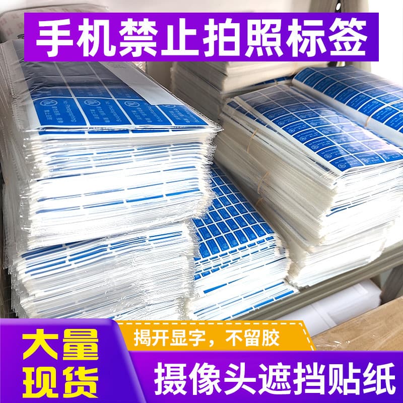 Blue Anti-Peeping Camera Sticker 30x20mm No Residue In Stock Anti-Counterfeit