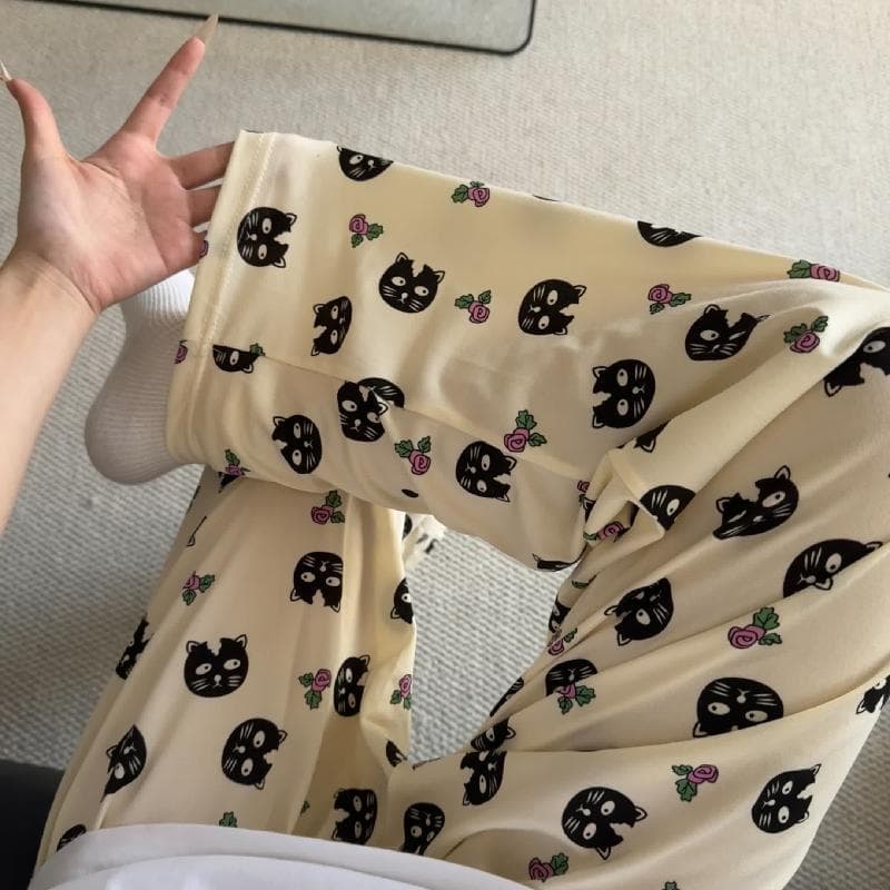 Women's Loose Straight Lounge Pants, Cotton-Like, Mosquito-Repellent Pants, 2026 New Spring/Summer, Wearable as Home Pants