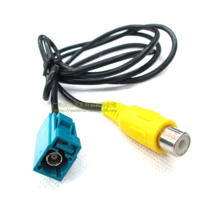 Compatible with Mercedes-Benz C, E, GLK, Volvo S80L OEM Screen Reverse Camera Adapter Cable Rear View Line