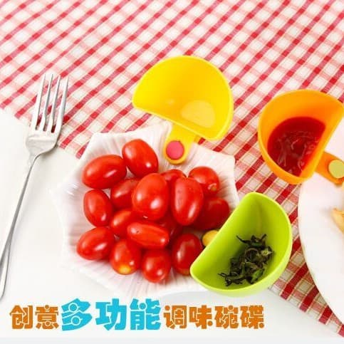 Factory Direct Kitchen Clip-On Bowl Plate Seasoning Dish Multi-Use Clip-On Bowl Plate Seasoning Dish Salad Dressing Mini