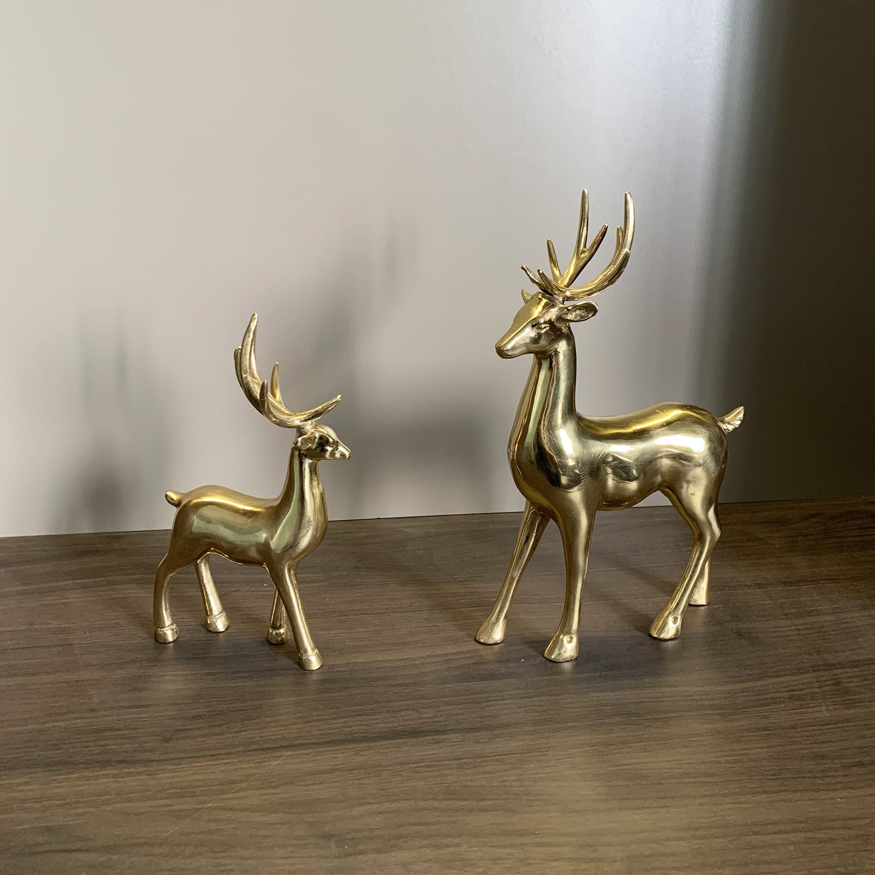 Fortune Deer Decoration Model Room Living Room Entryway Home Decor High-end Light Luxury Solid Brass Sculpture Art Ornament