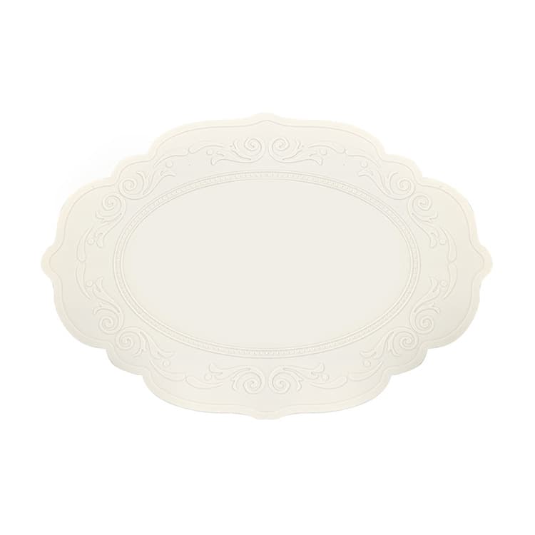 Cross-border Silicone Placemat European Vintage Embossed Tableware Drying Mat Restaurant Table Non-slip Heat Insulation Mat In Stock