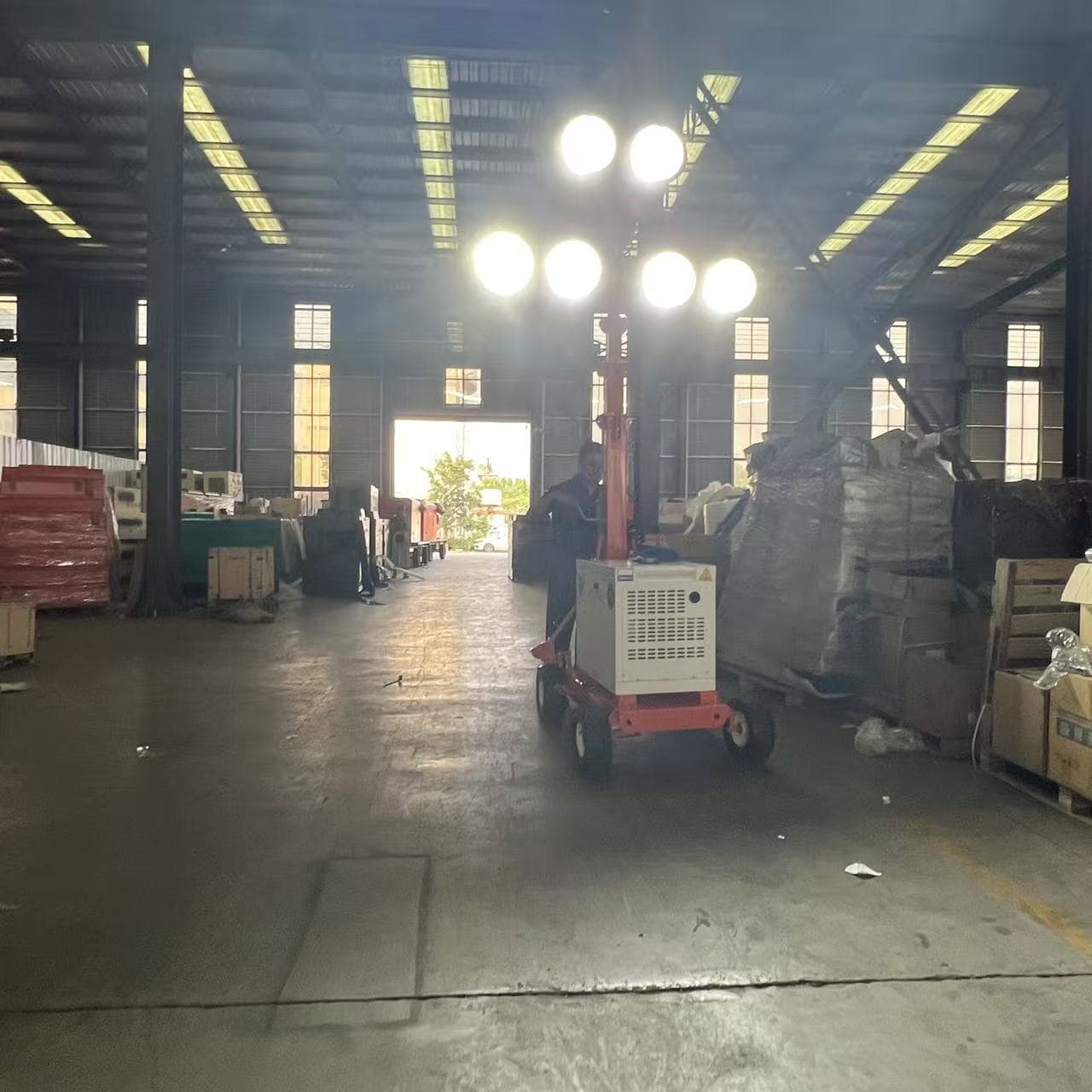 Daze Power Quarry 7KW Generator Lighting Tower, Muddy Pothole Mobile Emergency Lift Lighting Tower