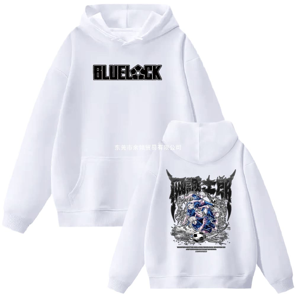 Anime Blue Lock Hoodie Yoichi Isagi Printed Sweatshirt Unisex Manga Oversized Long Sleeve Winter Fall Streetwear