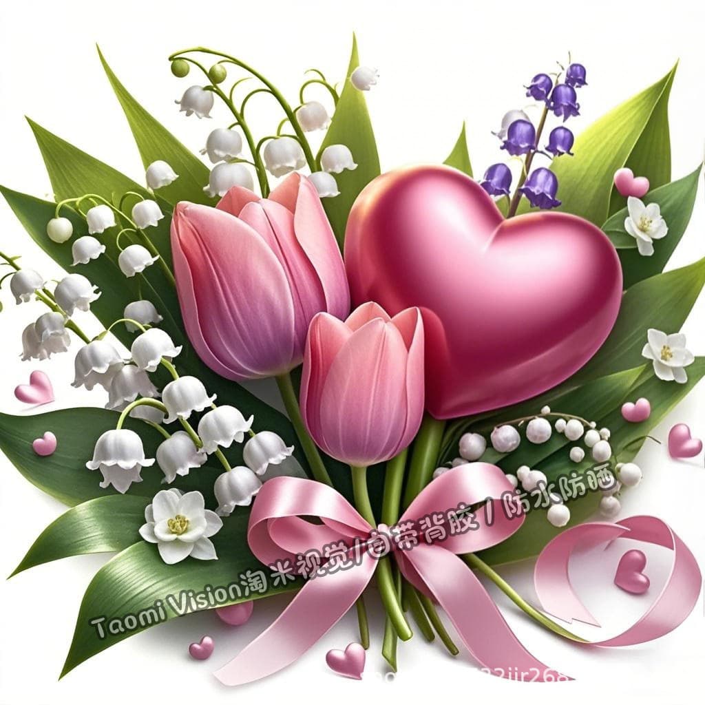 Romantic Floral Wall Door Window Wardrobe Sticker Refrigerator Toilet Flower Decal Tulip Waterproof Self-Adhesive