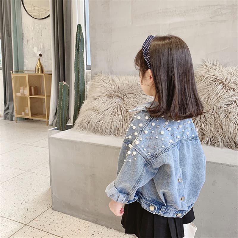 2026 Spring/Fall New Girls Denim Jacket Kids Korean Style Fashionable Baby Trendy Denim Coat