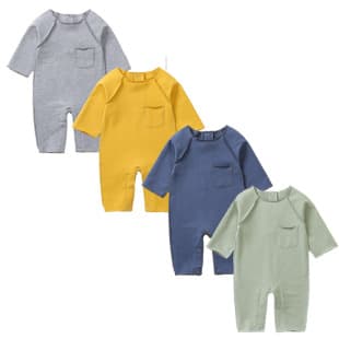 Newborn Clothes Fleece Lined Onesie Autumn Winter Baby Warm Onesie Crawling Suit Baby Infant Onesie