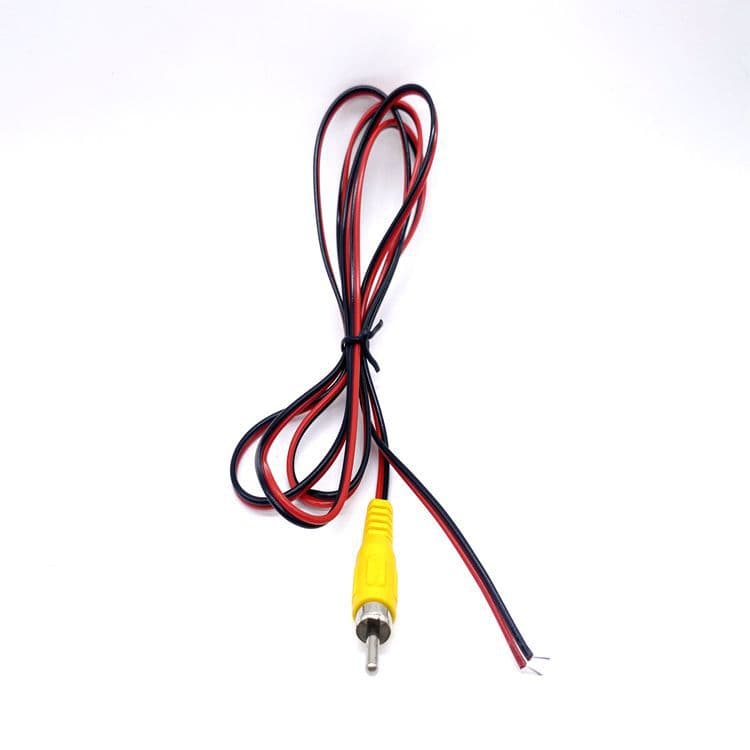 Factory direct wholesale 1.5m speaker auxiliary cable red-black wire single flat head RCA audio cable