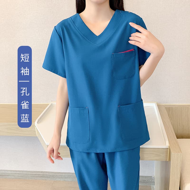 Surgical gown for women, high-end comfortable hand brushing suit, multi-pocket doctor's overalls, men's dental hospital hand washing suit, quick-drying