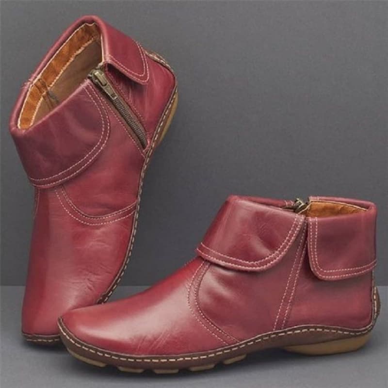 2023 foreign trade women's shoes round toe side zipper Martin boots women's boots casual women's leather boots large size