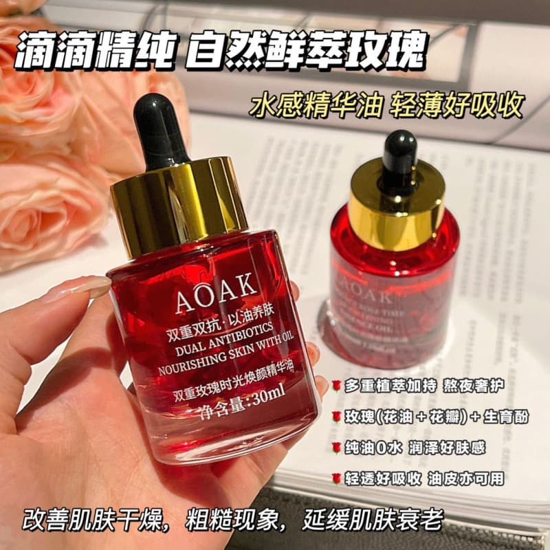 Rose Essential Oil Skin Care: Nourishes the skin, improves fine lines, fades wrinkles, hydrates, soothes, and brightens the face.