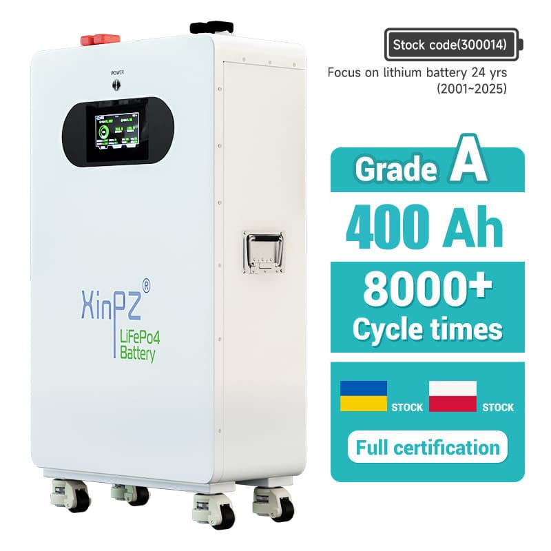 51.2V 400AH 5KWH 10KWH 20KWH Stackable LiFePO4 Battery Pack 16KW 314AH