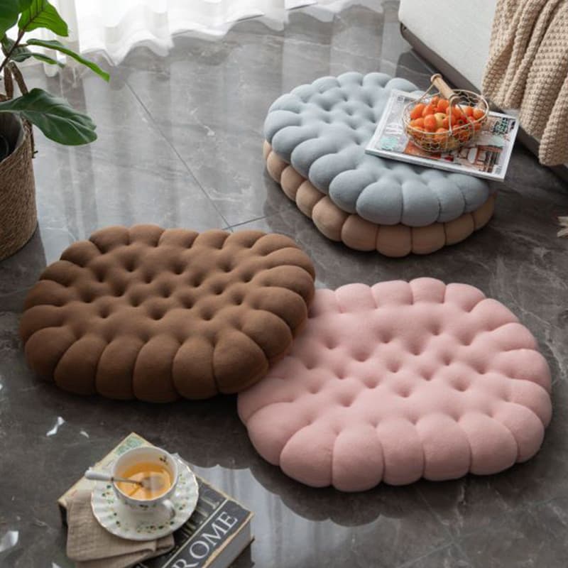 Japanese-style handmade cushion DIY cookie-shaped cushion ergonomic lazy cushion for long sitting creative thick butt cushion student cushion for classroom