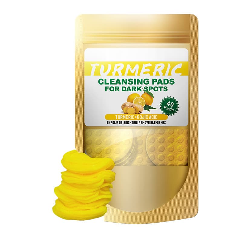 Deep Facial Cleansing Turmeric Pads, Cuticle-Removing Cleansing Pads, Turmeric Kojic Acid Pads