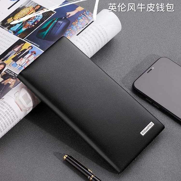 Emperor Paul Men's Wallet Premium Long Wallet Genuine Leather Billfold Cowhide Wallet Coin Purse Real Leather