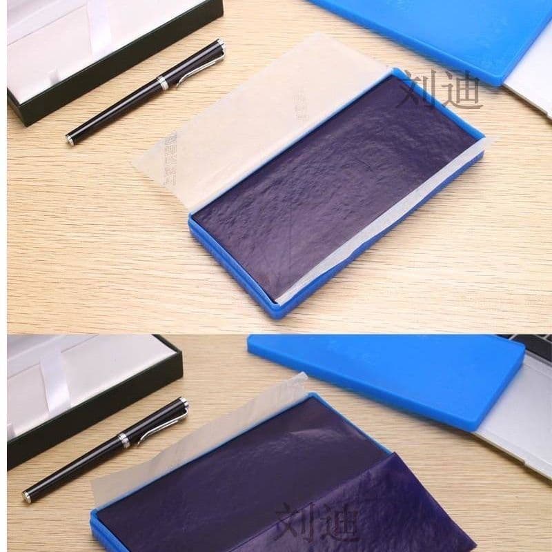 400 sheets of plastic boxed Shanghai 2834 thin blue printing paper 48 open double-sided blue copy paper 8.5X18.5Cm