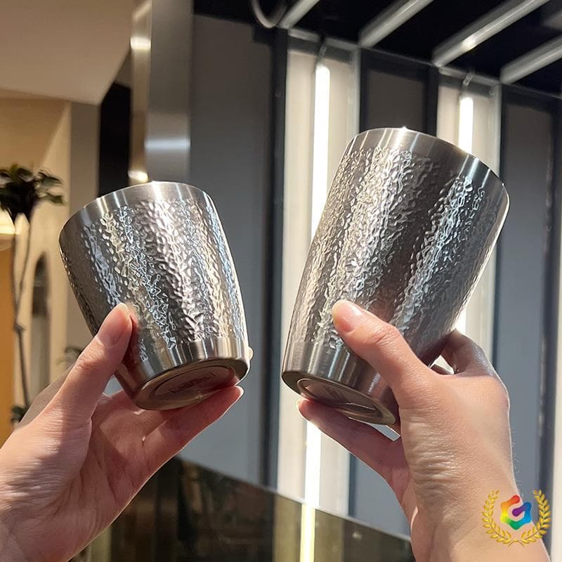 ✅Several hundred units available! Original Japanese packaging! 304 stainless steel double-walled hammered cup! (Stuck in Japan!)