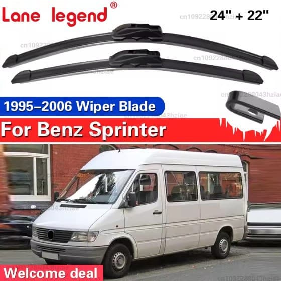 Compatible with 1995-2006 Mercedes-Benz Sprinter 24-inch/22-inch Front Windshield Wiper Blades