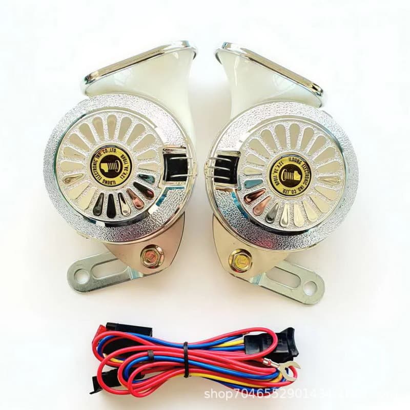 Car Digital Electronic Multi-Tone Horn Modified Waterproof Horn 12V/24V Three-Tone Horn
