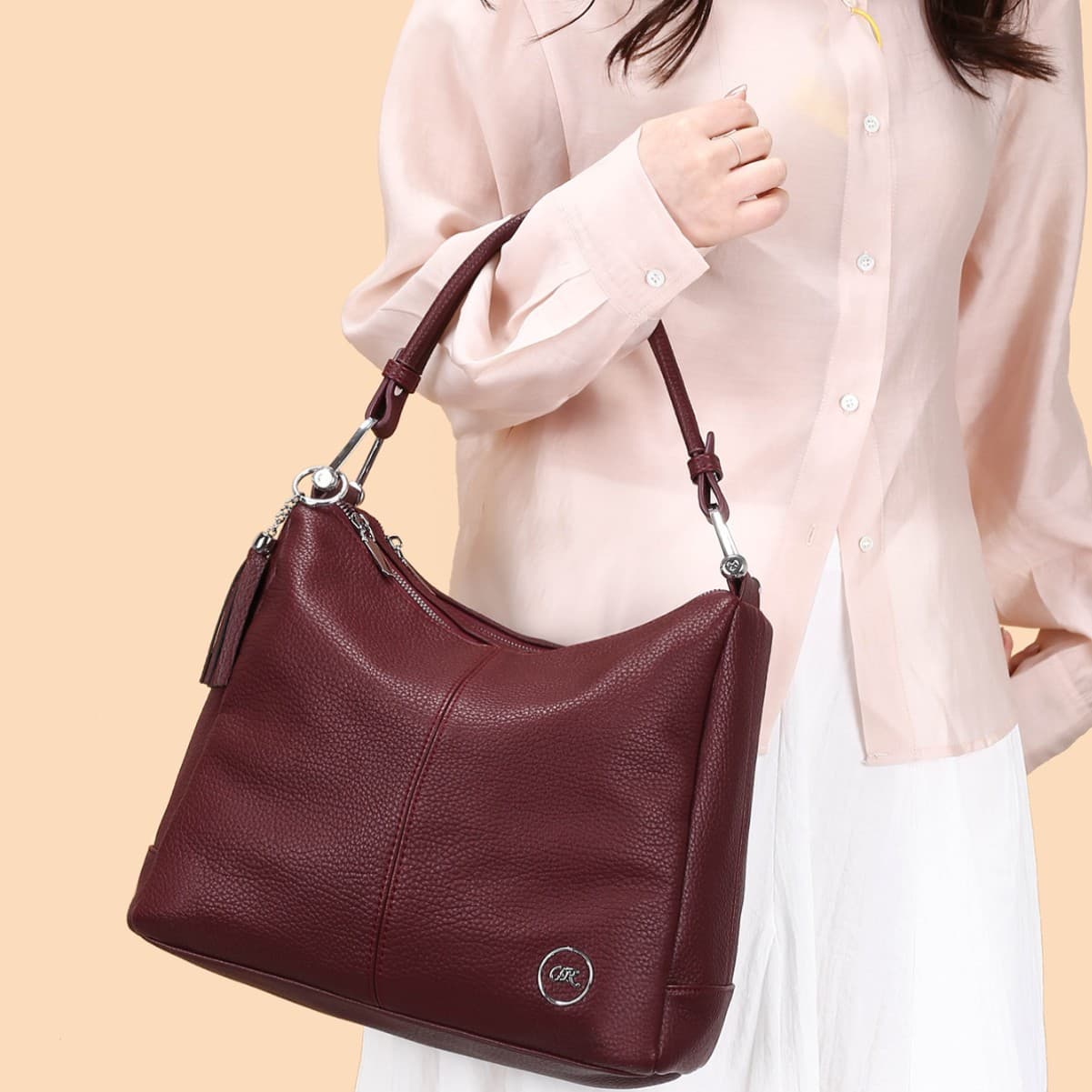 Cross-Border Hot-Selling Women's Bag 2026 New Fashion Casual Large-Capacity Soft Leather Shoulder Bag Underarm Bag Single Shoulder Crossbody Bag