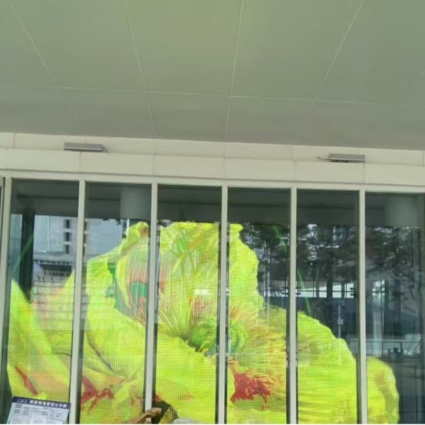 Transparent glass screen LED display for jewelry store and mall window showcases