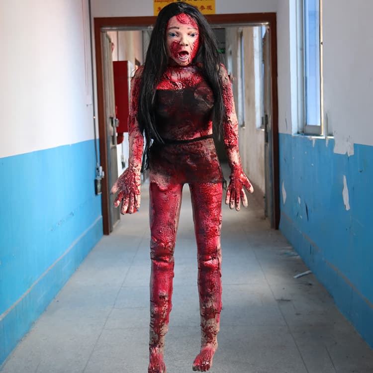 Halloween Bar Haunted House Escape Room Decorative Props Horror Boba Simulated Female Hanging Corpse Rotting Zombie