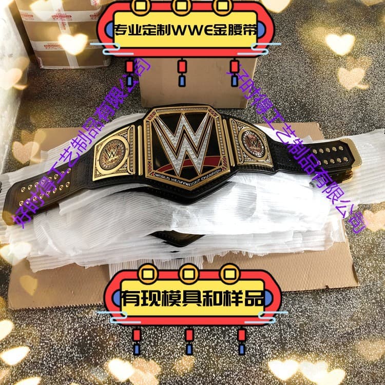WWE new metal business gift gold belt wrestling boxing gold belt champion factory high quality customization