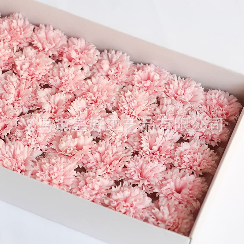 Carnation soap flower heads, soap flowers, gift sets for teachers and elders, flower wrapping materials, soap bouquets