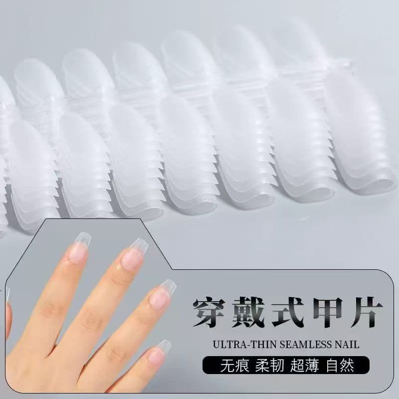 Handmade Press-On Nails Specialized Nail Tip Consumables Size-Sorted Long Coffin 16 Styles Lightweight Foldable Seamless Full Matte Nail Stickers