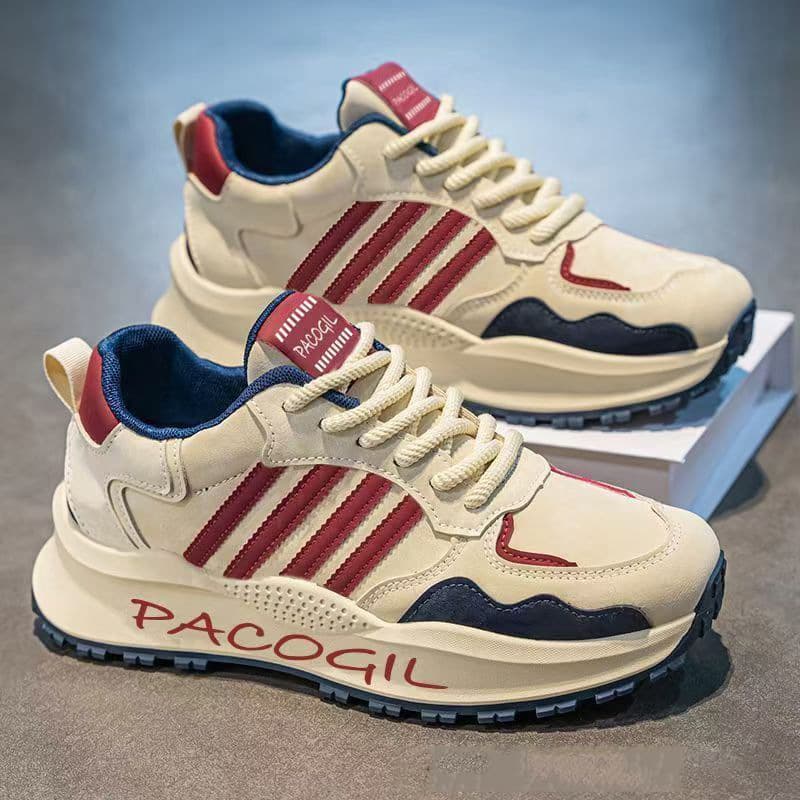 Men's Shoes 2026 Spring Summer New Style High-Value Thick-Soled Casual Shoes, Comfortable, Breathable, Fashionable, Trendy Sports Shoes, Running Shoes