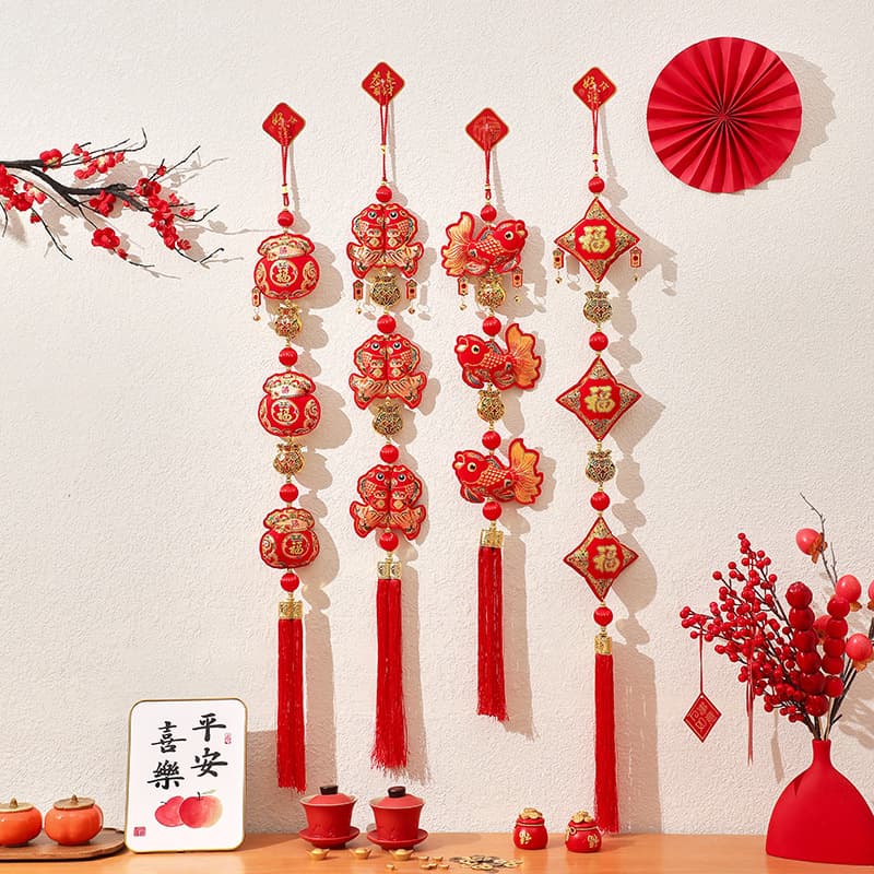 2026 Year of the Horse New Year Decorations, Spring Festival New Style Living Room Scene Arrangement Strings Wholesale