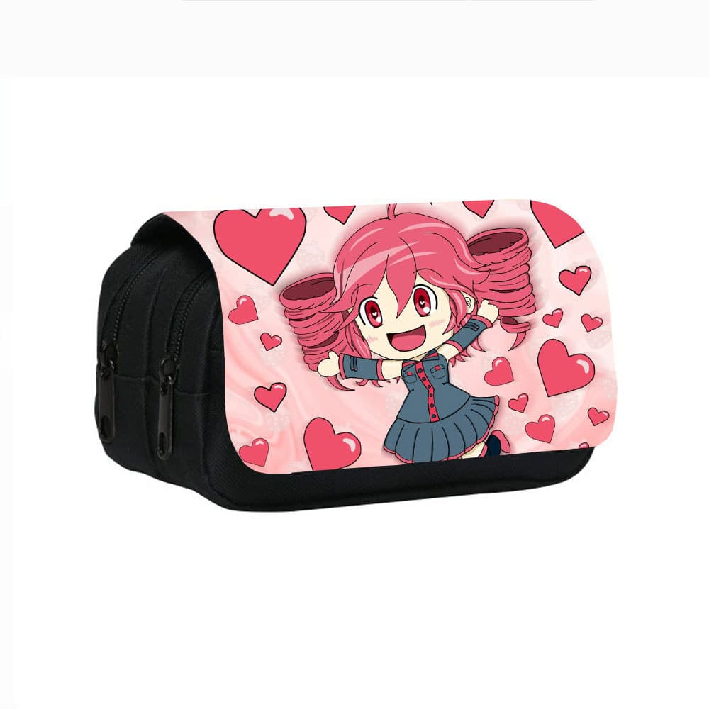 Cross-border wholesale new product accented テトkasane teto printed double-layer pencil case accented student stationery bag