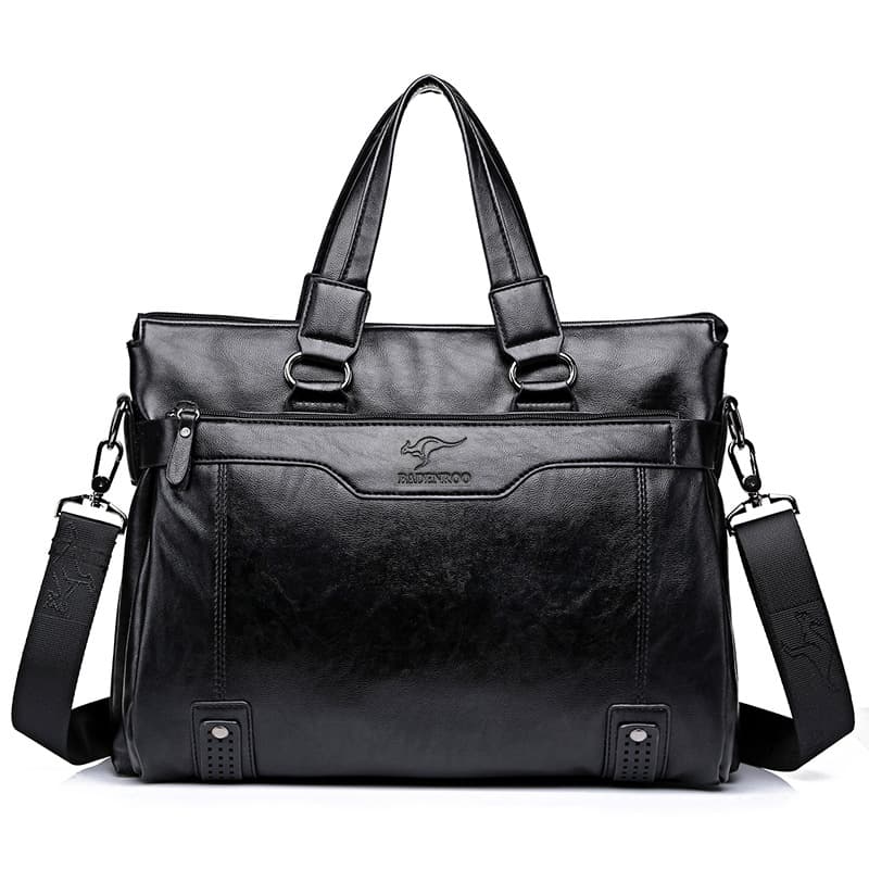 Business Men's Shoulder Bag Laptop Bag Office Travel Crossbody Bag Leather Handbag Stylish Commuter Tote for Men