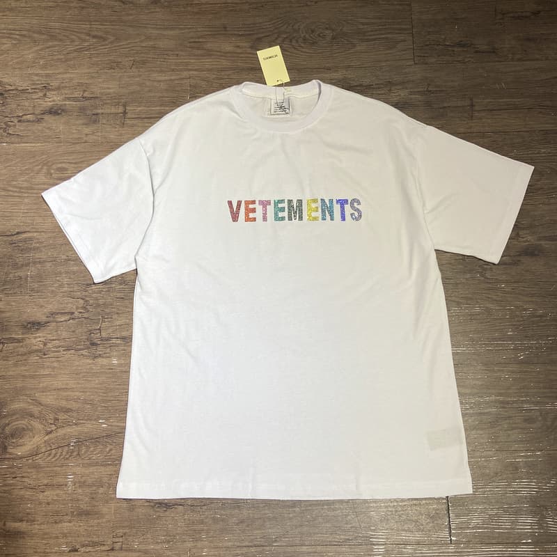 Cross-border trendy brand VTM embroidered crew neck short-sleeve T-shirt, high-street hip-hop unisex casual loose-fit tee, dropshipping available