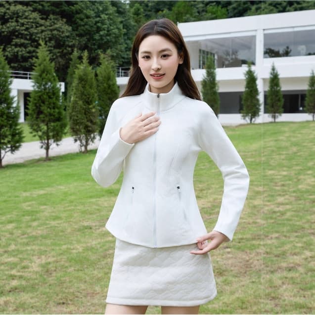 Autumn/Winter Slim Fit Stand Collar Cardigan Sports Jacket Women's Versatile Casual Warm Down Jacket Outdoor Sports Top