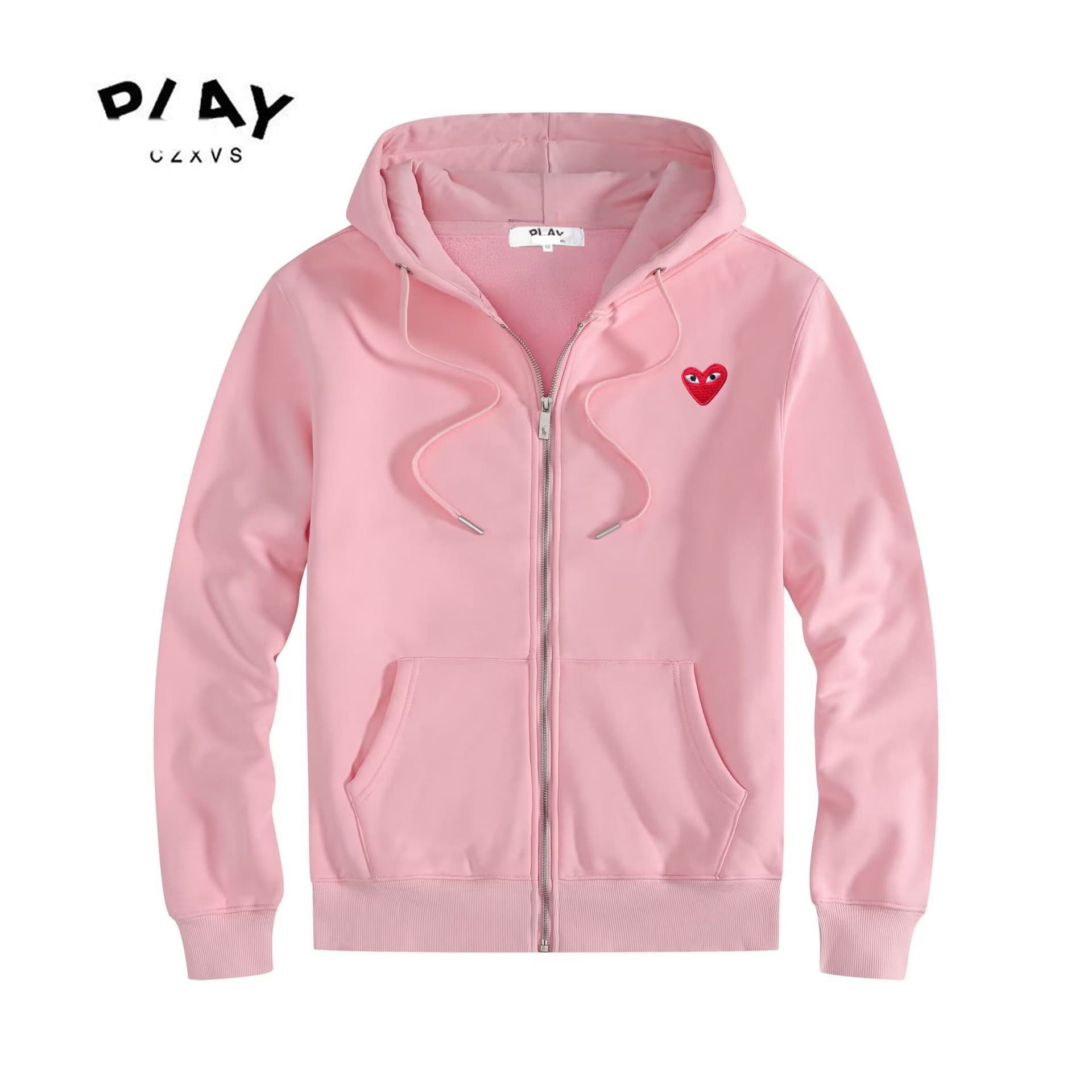 Cross-Border Men's Cardigan Hoodie Spring Autumn New Couple Japanese Trendy Loose Zip-Up Love Embroidery Hoodie for Men